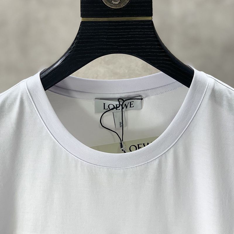 【国内発送】ロエベ プリントコットンジャージーTシャツ 偽物 2色 low40595
